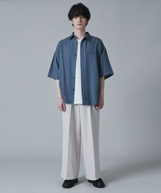 WEGO アムンゼンワンポイントBIGシャツ（S） サックス