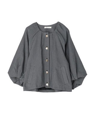 Green Parks ・ｆｕｒｒｙ　ｒａｔｅ　ヘリンボーンタックジャケット Black