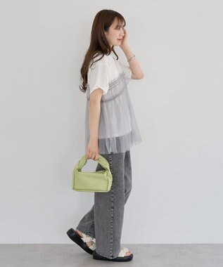 Green Parks ・ＥＬＥＮＣＡＲＥ　ＤＵＥ　チュールドッキングＴＥＥ Gray Mixture
