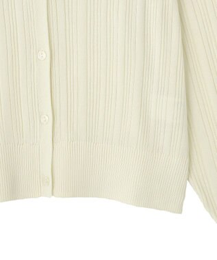 Green Parks レースドッキングニットカーディガン Ecru