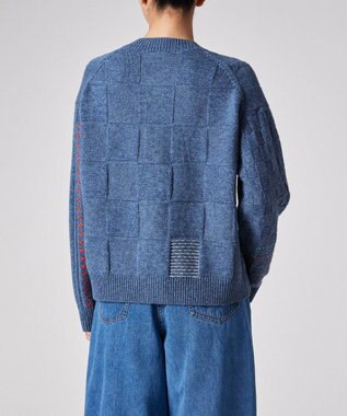 Paul Smith パッチワーク カーディガン グレイッシュブルー
