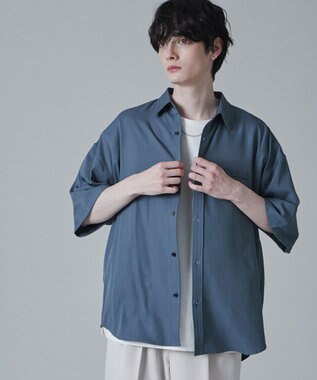 WEGO アムンゼンワンポイントBIGシャツ（S） サックス