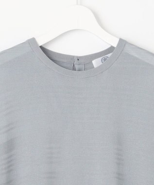 J.PRESS LADIES 【WEB限定カラーあり・洗える】SILKY RAYON STRETCH ボーダー ニット ダルブルー系