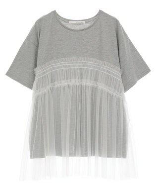 Green Parks ・ＥＬＥＮＣＡＲＥ　ＤＵＥ　チュールドッキングＴＥＥ Gray Mixture