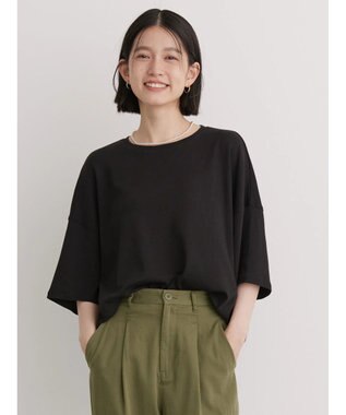 AMERICAN HOLIC ＵＶカット　コクーン半袖カットプルオーバー Black