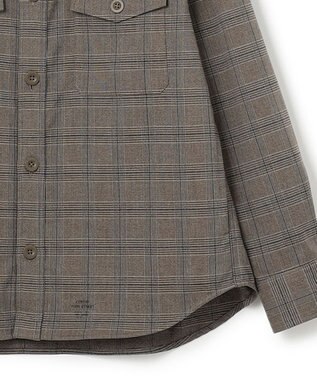 J.PRESS YORK STREET 【UNISEX】チェックストレッチCPOジャケット ブラウン系3