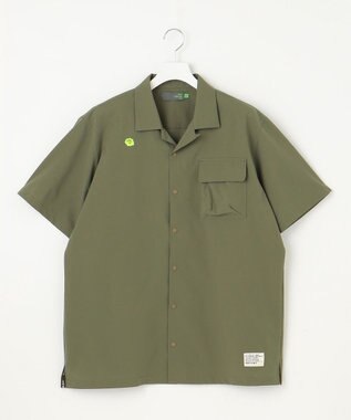 PW CIRCULUS 【高通気 / 軽撥水 / 軽量のDotAir 使用】【MEN】開襟シャツ カーキ系