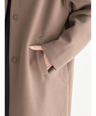 earth music&ecology Ｖネックノーカラーコート Brown