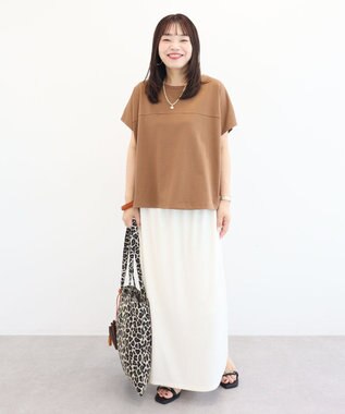 Green Parks 超冷感ドロストフレンチプルオーバー Camel