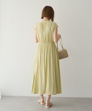 YECCA VECCA ギャザードロストワンピース Yellow