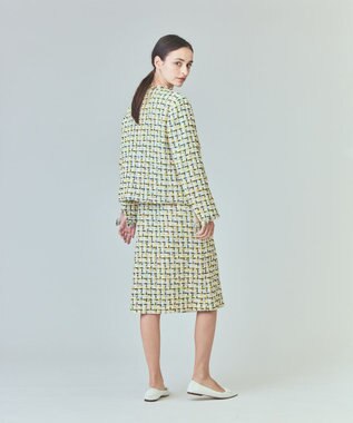 GRACE CONTINENTAL チュールヤーンツイードジャケット イエロー