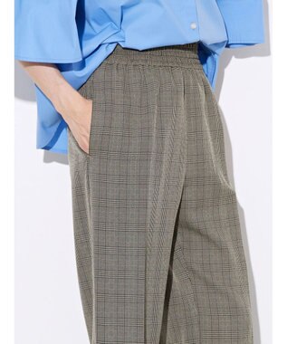 AMERICAN HOLIC ウエストイージーストレートパンツ Check Black