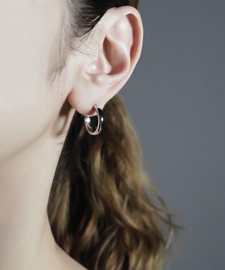susui 【doughnut】フープピアス M (SVMRR)_片耳 シルバー/ミラー