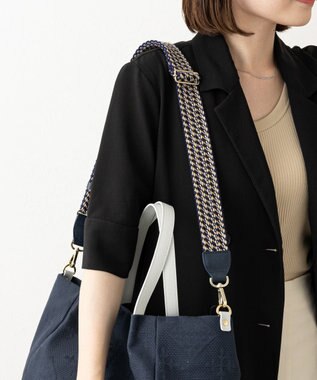 russet アレンジショルダーベルト【ミックステープ】(CE-1147) Navy