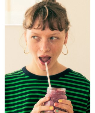 AMERICAN HOLIC 変形メタルフープピアス Silver