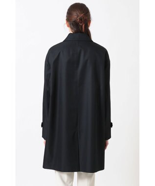 DAKS コットンシャンブレー ギャバジン オフショルダーコート ネイビー