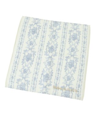 Maison de FLEUR トワルドジュイ調プリントタオルハンカチ Grayish Blue
