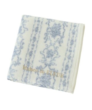 Maison de FLEUR トワルドジュイ調プリントタオルハンカチ Grayish Blue