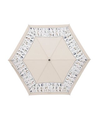 MOONBAT ポール & ジョー (PAUL & JOE ACCESSOIRES) ABC Garden アニマル 折りたたみ傘 竹手元 巾着型傘袋 ベージュ