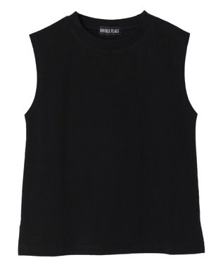 Green Parks ・Ｄｏｕｂｌｅ　Ｆｌａｇｓ　ピグメント加工ノースリＴＥＥ Black