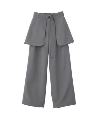 earth music&ecology 【予約】【2WAY】ラップスカート付きパンツ グレー