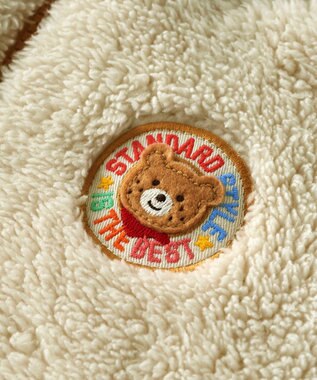 MIKI HOUSE HOT BISCUITS 【80-120cm】 カラフルビーンズ 裏ボアフリース リバーシブル総柄ジャンパー マルチカラー