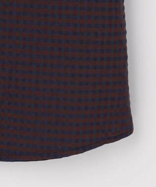 JOSEPH ABBOUD MOUNTAIN 【日本素材/軽量/オーガニックコットンブレンド】チェックコンビ アウトドア シャツ ダークブラウン系3