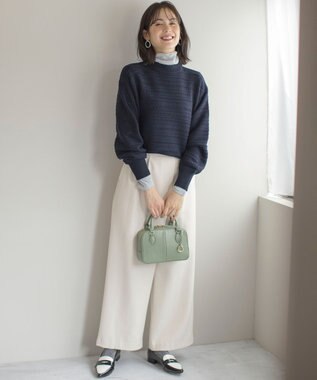 組曲 S ラメチュールコンビタートル カットソー シルバー系