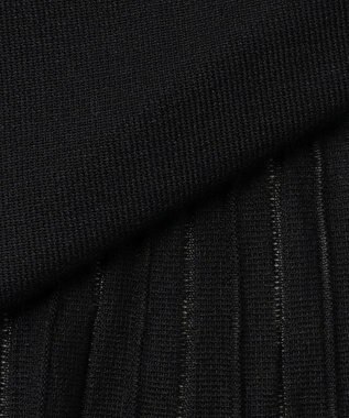 J.PRESS LADIES Vis/Pe スパーク バックプリーツ ニット ネイビー系