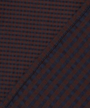 JOSEPH ABBOUD MOUNTAIN 【日本素材/軽量/オーガニックコットンブレンド】チェックコンビ アウトドア シャツ ダークブラウン系3