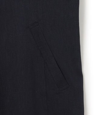 23区 【CLASSY.6月号掲載】リネンレーヨンストレッチ  ロング ジレ ネイビー系