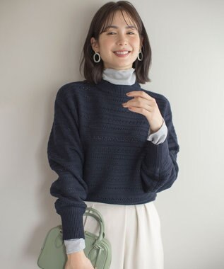 組曲 S ラメチュールコンビタートル カットソー シルバー系