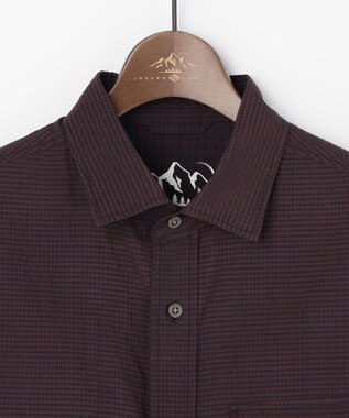 JOSEPH ABBOUD MOUNTAIN 【日本素材/軽量/オーガニックコットンブレンド】チェックコンビ アウトドア シャツ ダークブラウン系3