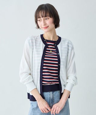 ANY ツインニットセット（ノースリーブニット＋カーディガン） エクリュ