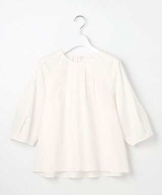 自由区 S 【洗える】エンブロイダリーブロードプルオーバー ブラウス オフ