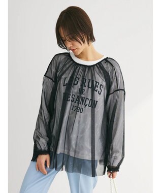 Green Parks ２ＷＡＹチュールギャザープルオーバー Black