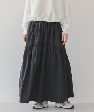 AMERICAN HOLIC ティアードギャザースカート Black