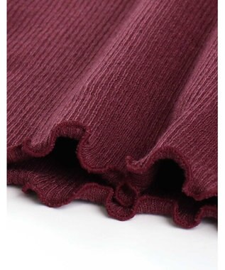 AMPHI あったかインナー 薄手 リブ素材 ９分袖 長袖 UWF360 アンフィ／ワコール エンジ