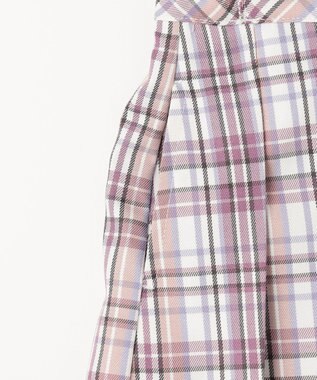 ANY KIDS チェック ガーリー スカパン ローズピンク系