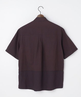 JOSEPH ABBOUD MOUNTAIN 【日本素材/軽量/オーガニックコットンブレンド】チェックコンビ アウトドア シャツ ダークブラウン系3