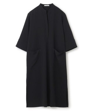 BEIGE， 【洗える】RUE / クロスオーバーVネックワンピース Black