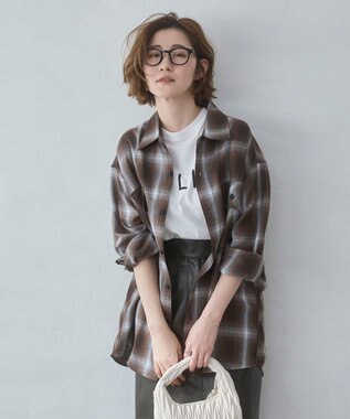 WEGO 【ユニセックス着用ITEM/SMLサイズ展開】オンブレチェックシャツ（LS） 柄4