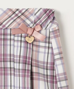 ANY KIDS チェック ガーリー スカパン ローズピンク系