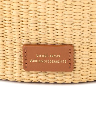 23区 雑材 ショルダーバッグ ナチュラル×ブラウン