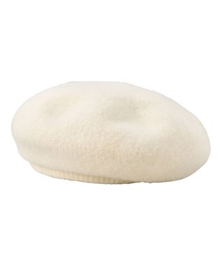 MOONBAT バスクリブ付きベレー帽 オフホワイト