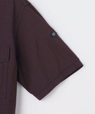 JOSEPH ABBOUD MOUNTAIN 【日本素材/軽量/オーガニックコットンブレンド】チェックコンビ アウトドア シャツ ダークブラウン系3