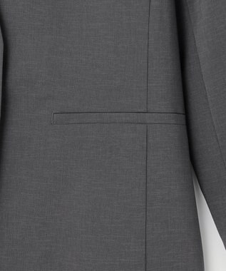 J.PRESS LADIES L 【セットアップ対応】ファンマートロストレッチ ノーカラー ジャケット チャコール系