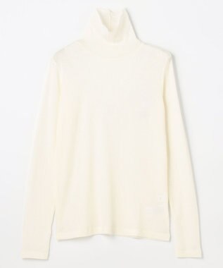 ANY L ウール混リブタートルネックカットソー エクリュ