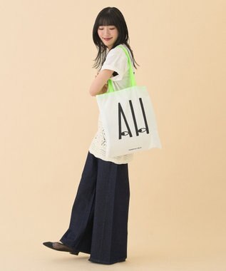 AMERICAN HOLIC カラーハンドルホリホリトートバッグ Lime Green