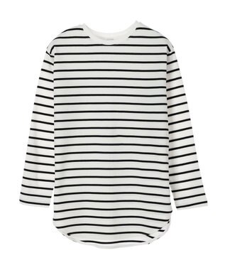 AMERICAN HOLIC Ｄａｉｌｙ！　ラウンドカットチュニック Border Black